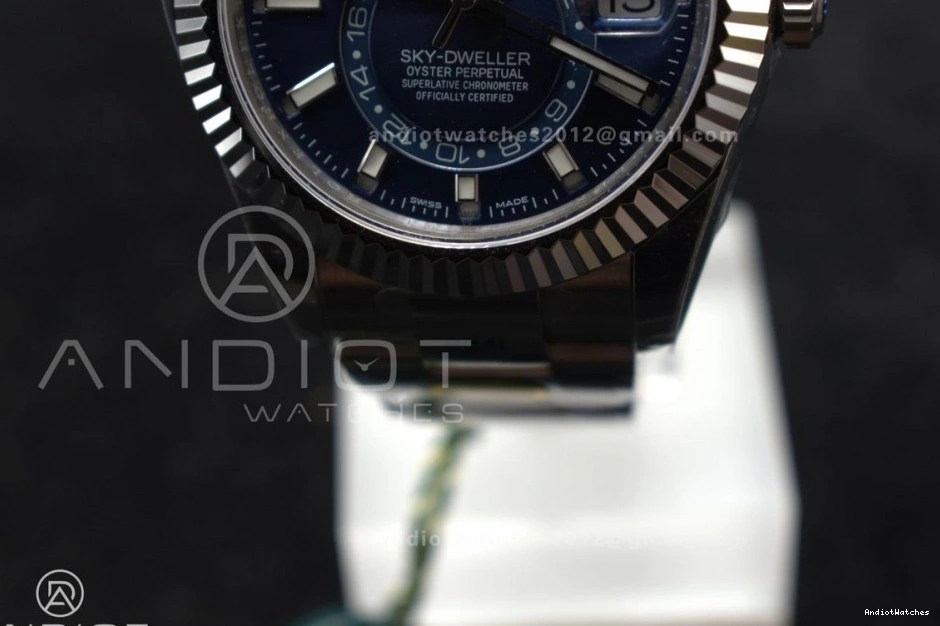 Blue Best 1:1 Colorful 904L Edition SS 1091 A SS ZF on Dial Sky-Dweller 326934 Bracelet 0210